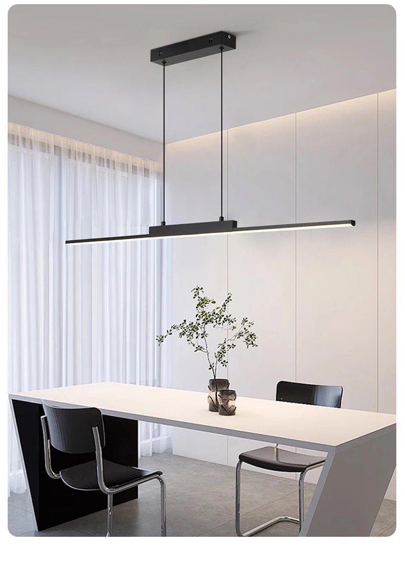 Suspension Linéaire en Aluminium à LED