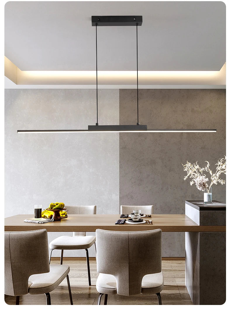 Suspension Linéaire en Aluminium à LED