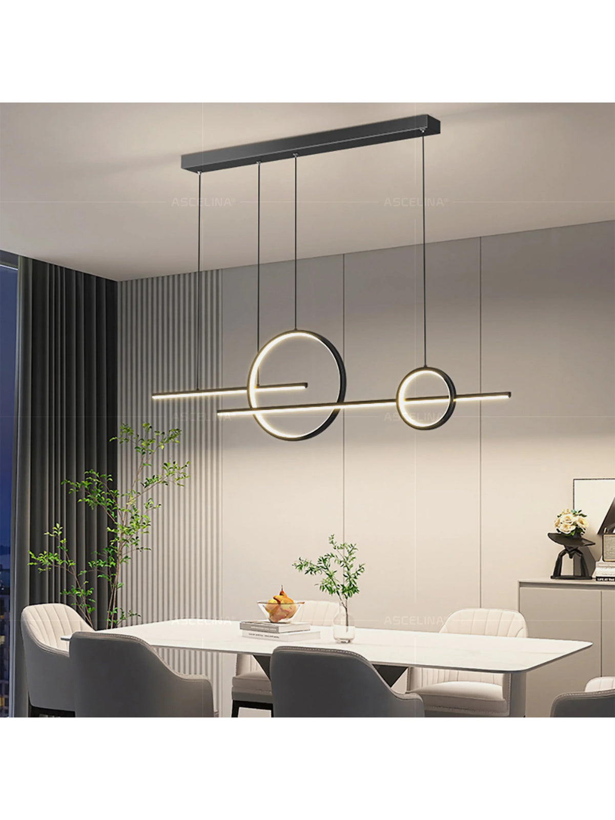 Suspension Linéaire en Aluminium à LED