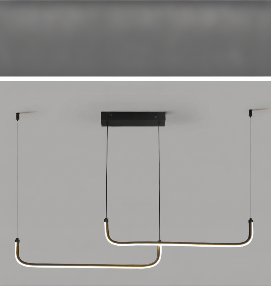Suspension Linéaire en Aluminium et Fer Design Moderne