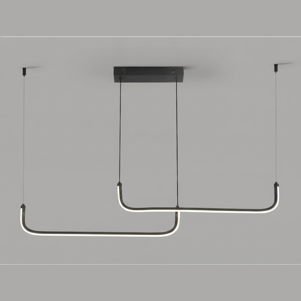 Suspension Linéaire en Aluminium et Fer Design Moderne