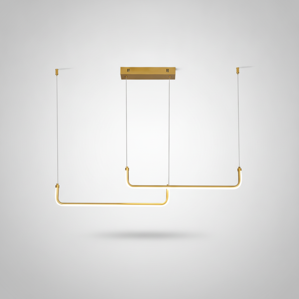 Suspension Linéaire en Aluminium et Fer Design Moderne