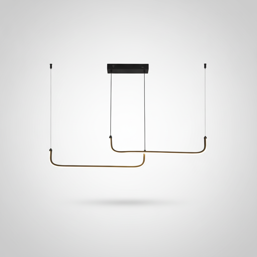 Suspension Linéaire en Aluminium et Fer Design Moderne
