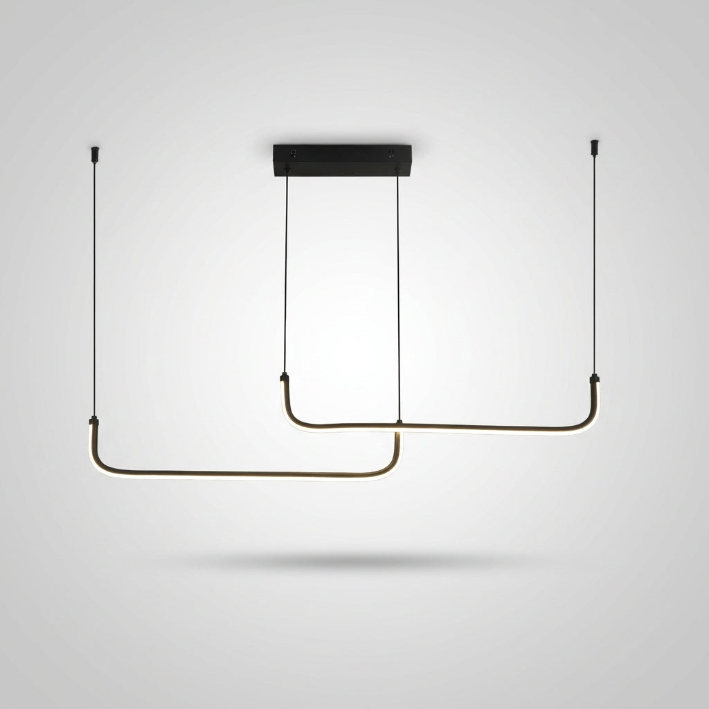 Suspension Linéaire en Aluminium et Fer Design Moderne