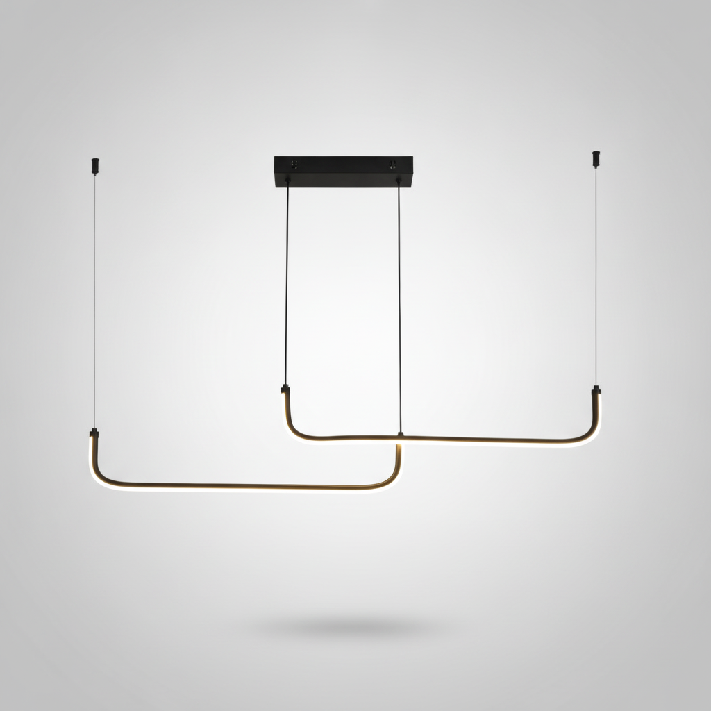 Suspension Linéaire en Aluminium et Fer Design Moderne