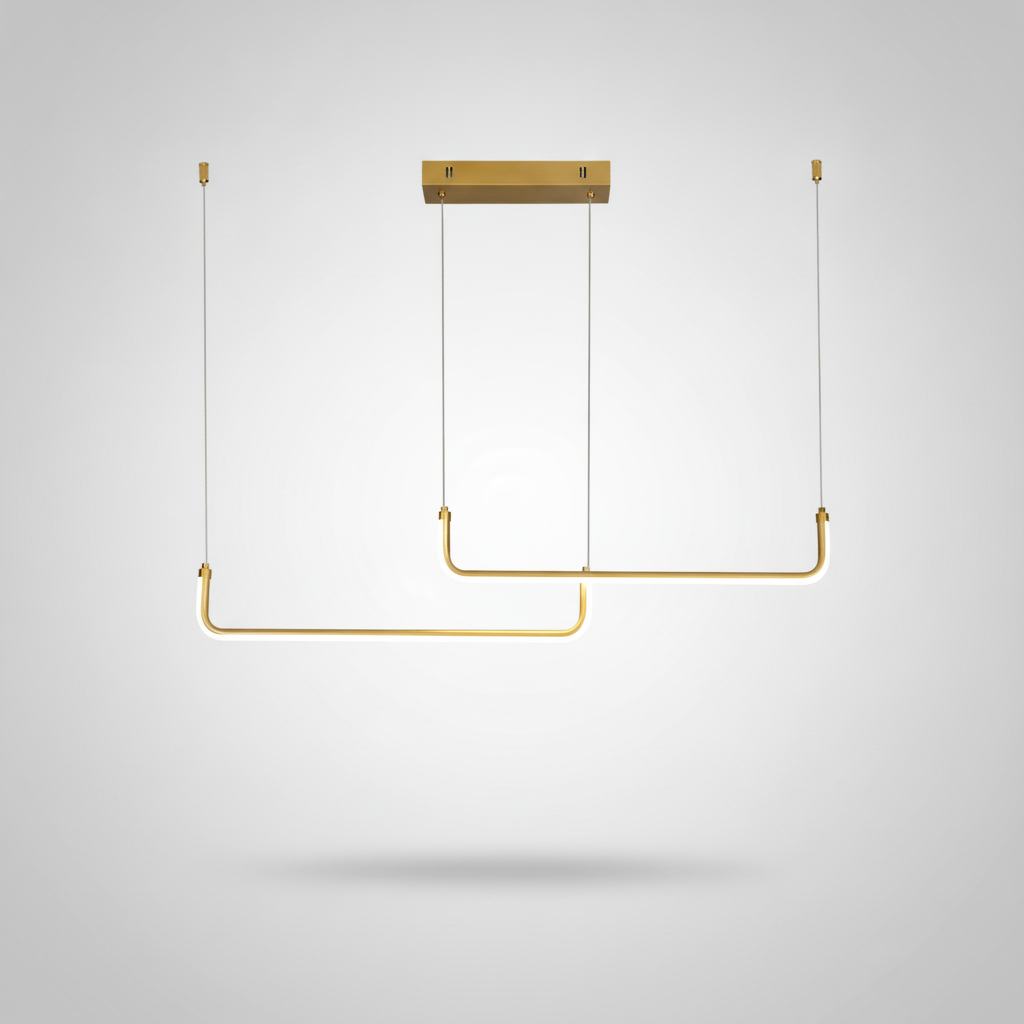 Suspension Linéaire en Aluminium et Fer Design Moderne