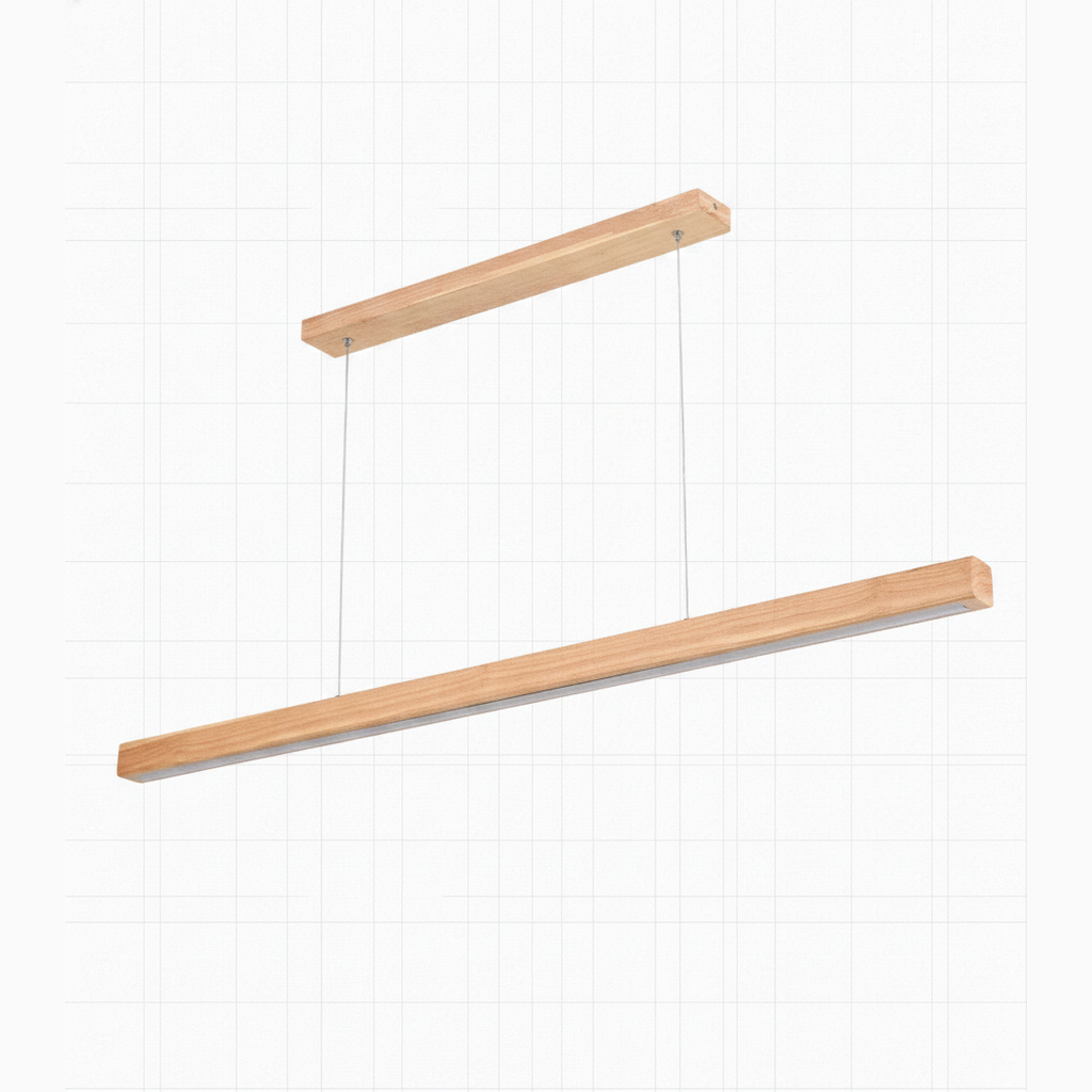 Suspension Linéaire en Bois Design Moderne