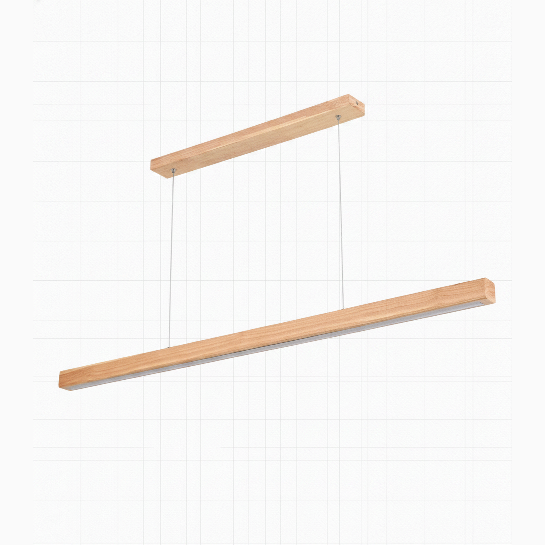 Suspension Linéaire en Bois Design Moderne