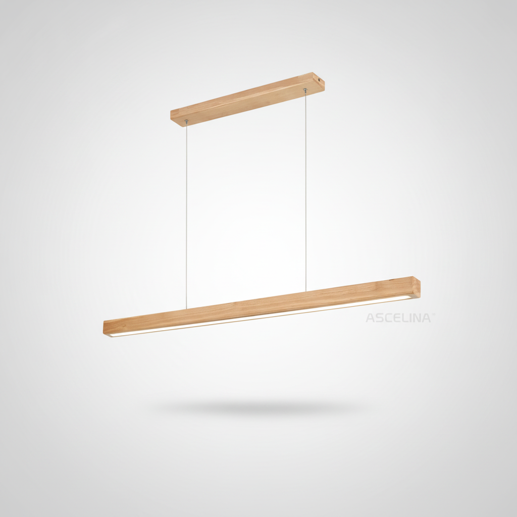 Suspension Linéaire en Bois Design Moderne