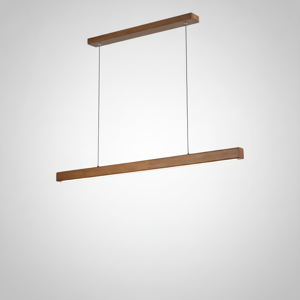 Suspension Linéaire en Bois Design Moderne