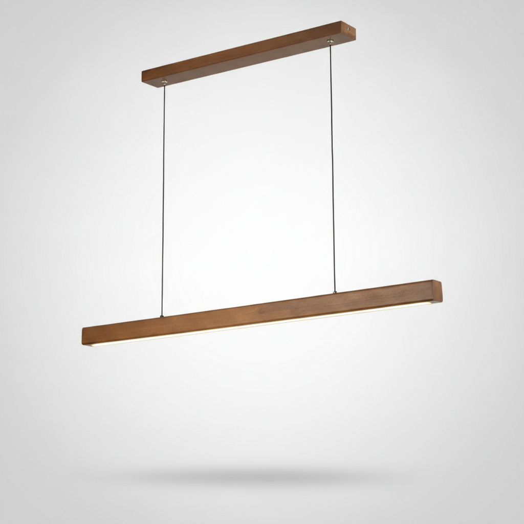 Suspension Linéaire en Bois Design Moderne