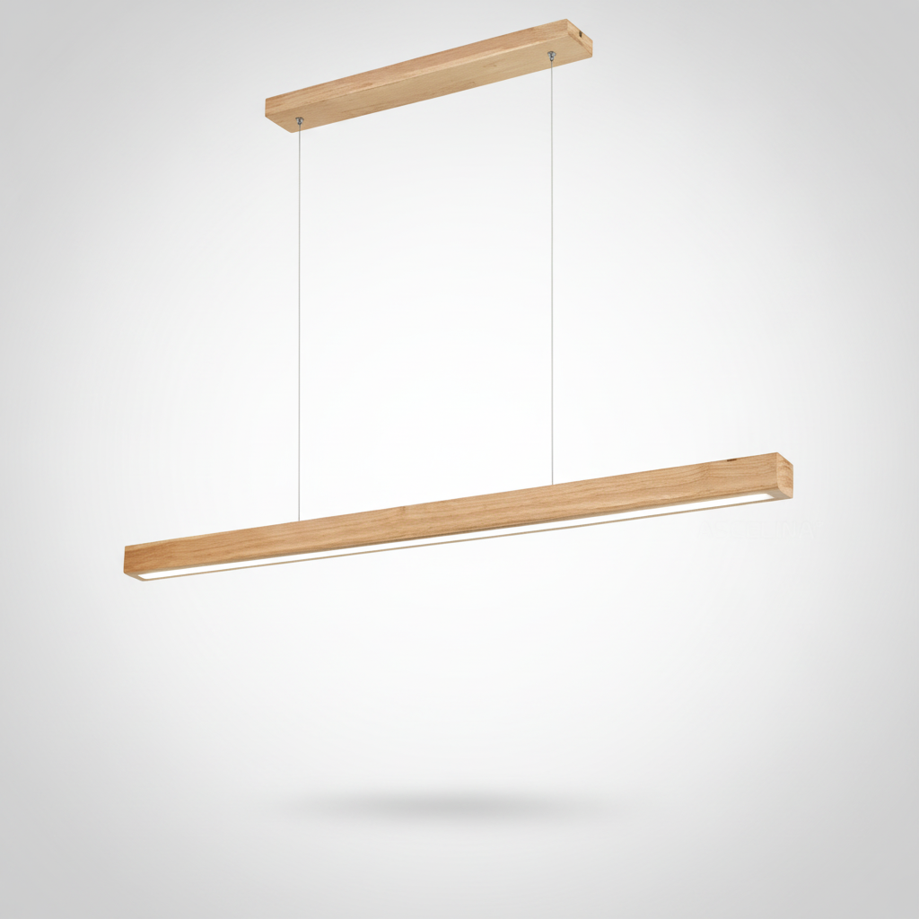 Suspension Linéaire en Bois Design Moderne