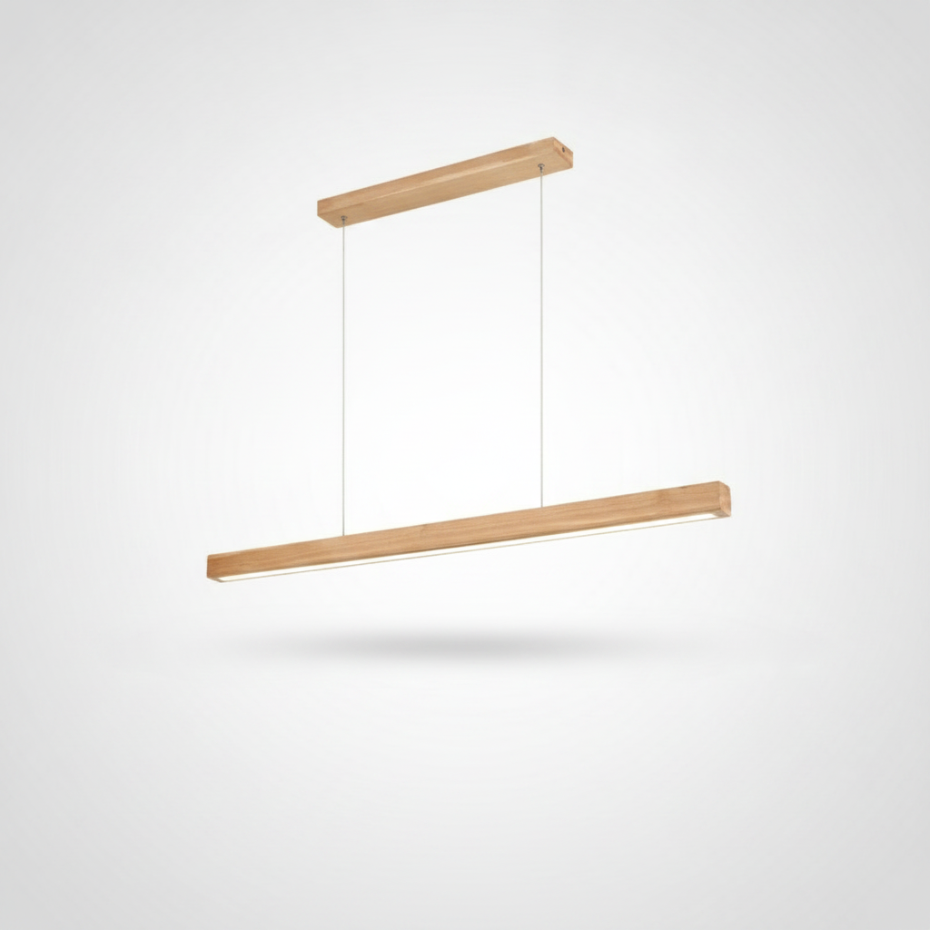 Suspension Linéaire en Bois Design Moderne