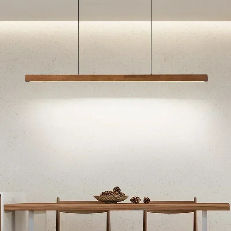 Suspension Linéaire en Bois Design Moderne