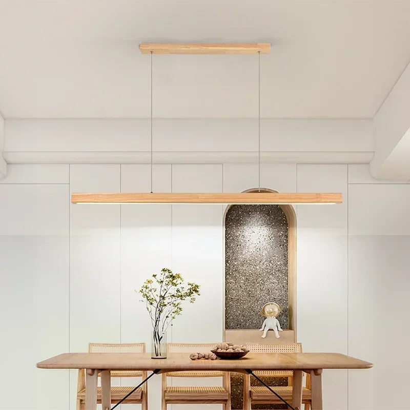 Suspension Linéaire en Bois Design Moderne