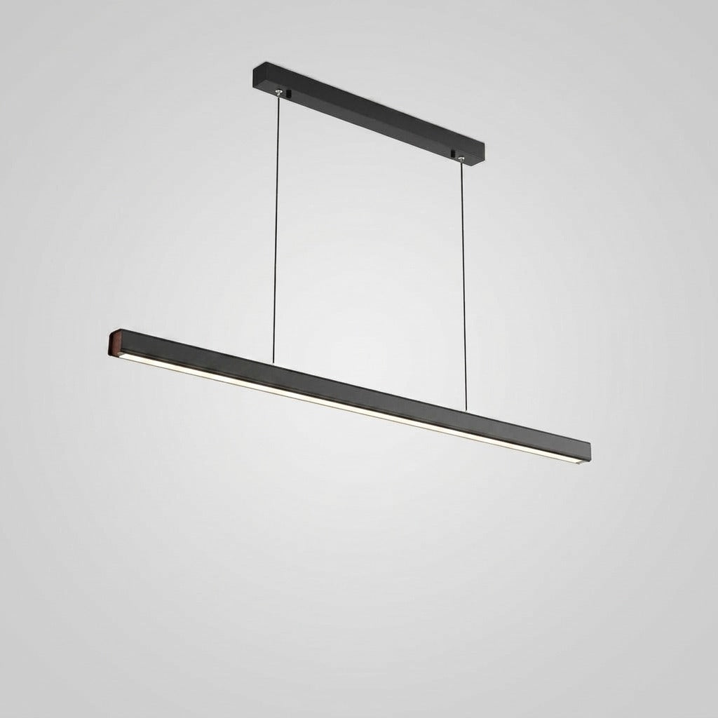 Suspension linéaire en bois et métal design moderne