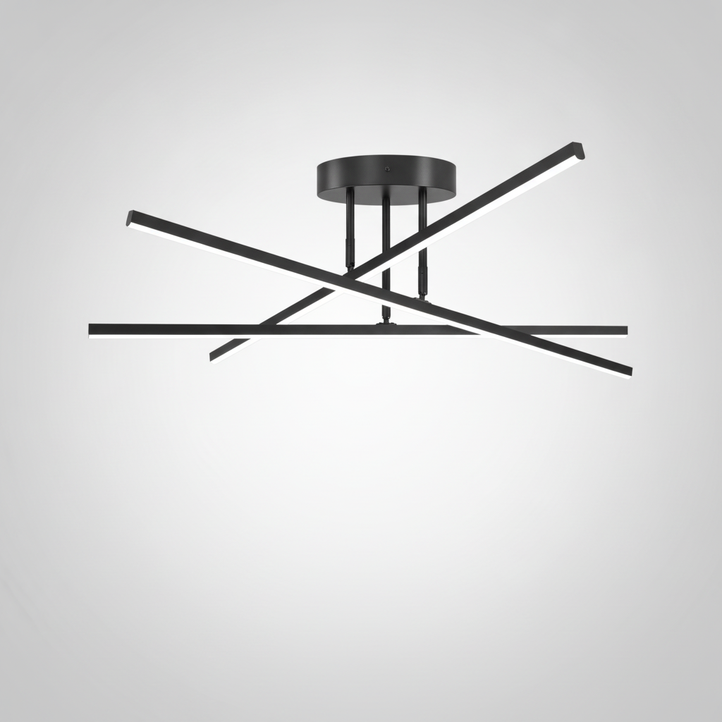 Suspension Linéaire en Métal à LED Design Moderne Image