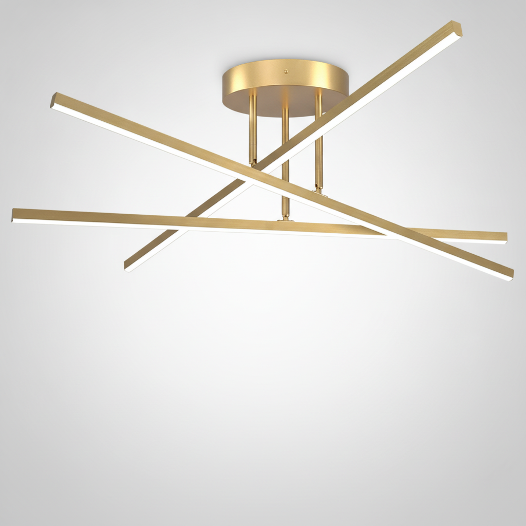 Suspension Linéaire en Métal à LED Design Moderne