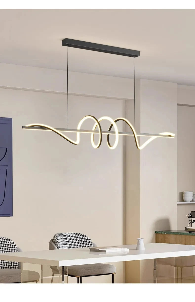 Suspension Linéaire en Métal Design Moderne