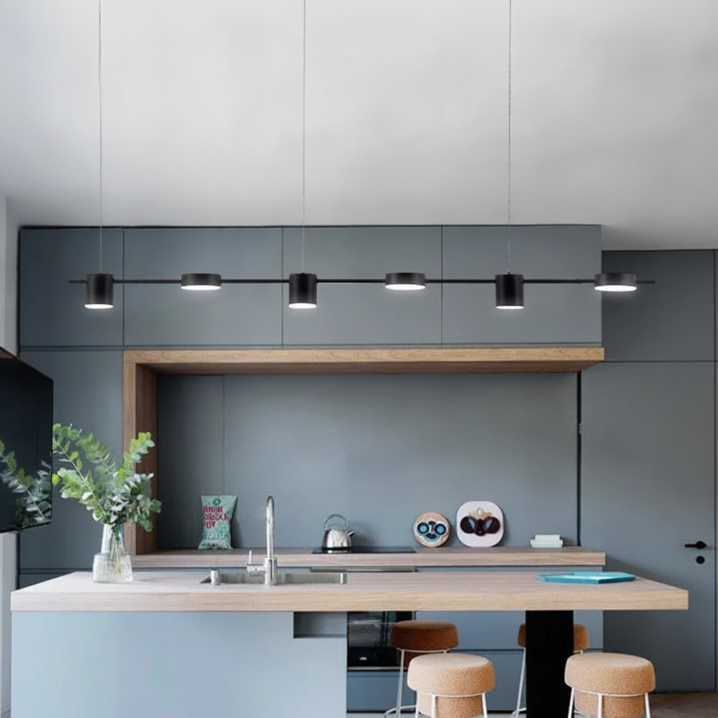 Suspension Linéaire en Métal et Laiton Design Moderne