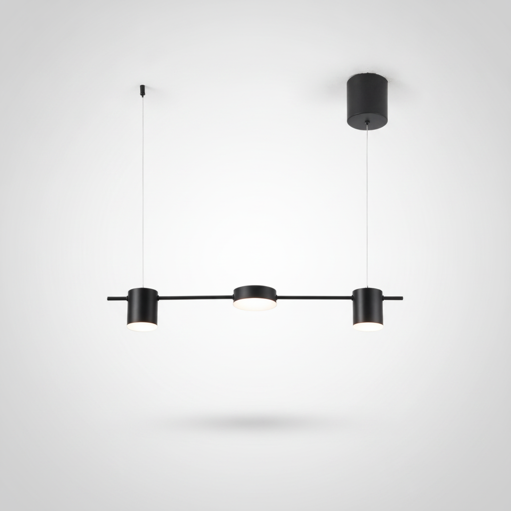 Suspension Linéaire en Métal et Laiton Design Moderne