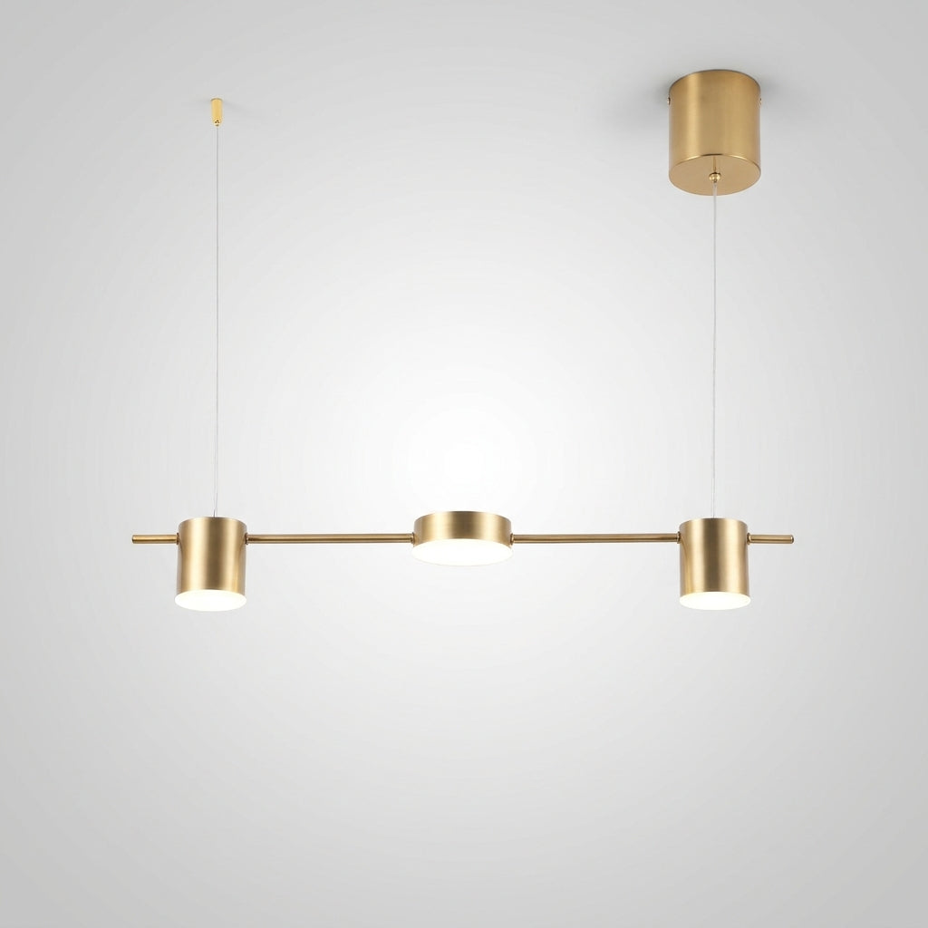 Suspension Linéaire en Métal et Laiton Design Moderne