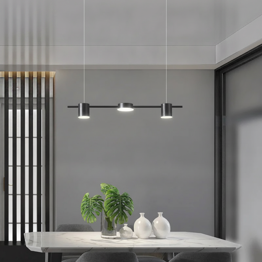 Suspension Linéaire en Métal et Laiton Design Moderne