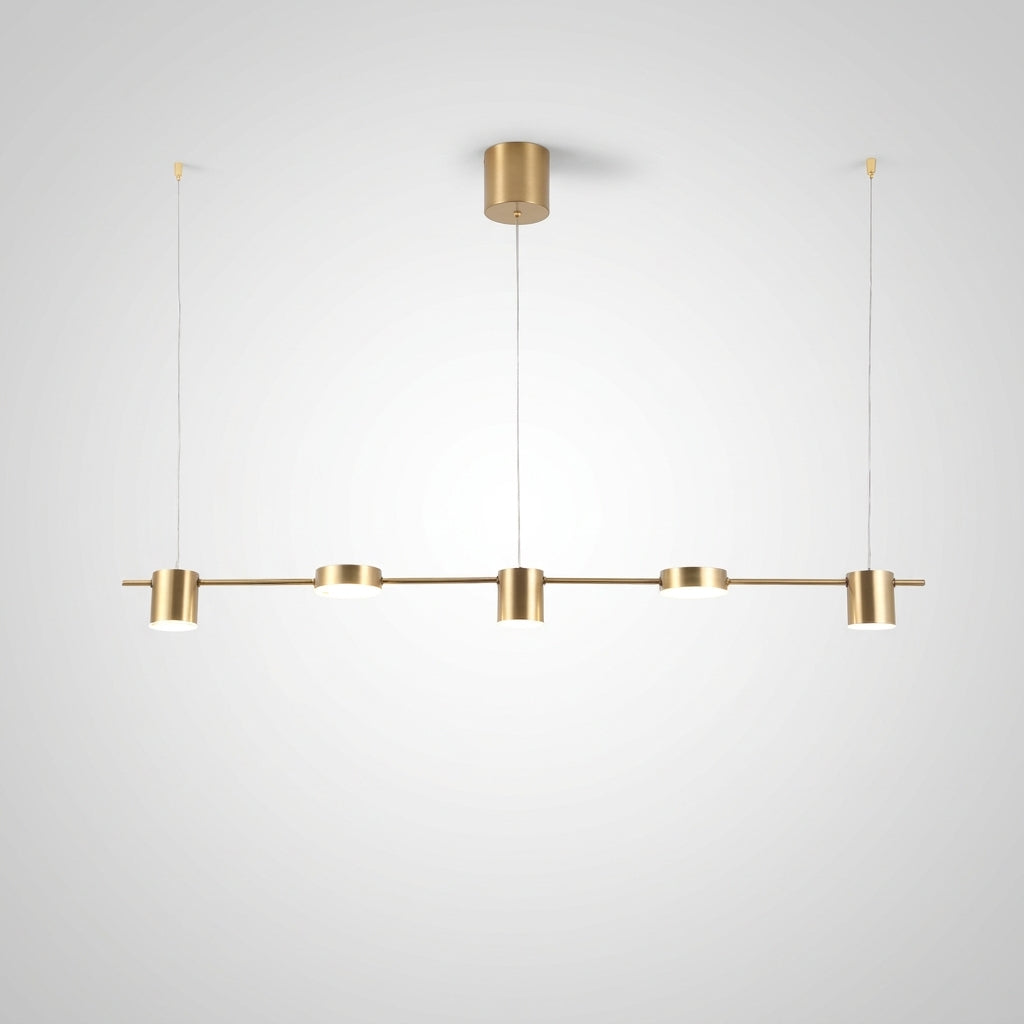Suspension Linéaire en Métal et Laiton Design Moderne
