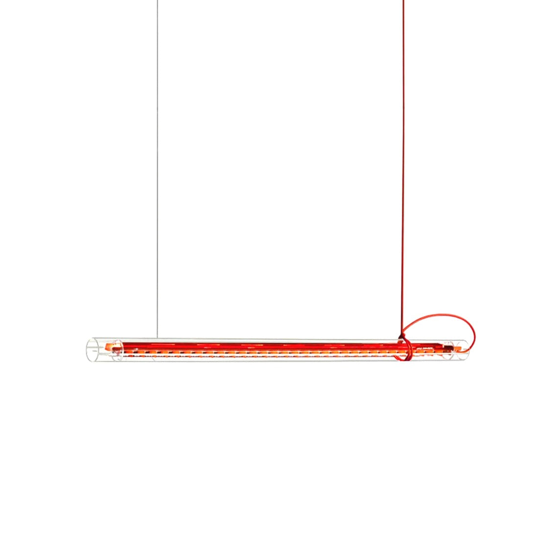 Suspension Linéaire Moderne et Minimaliste en Verre et Fer