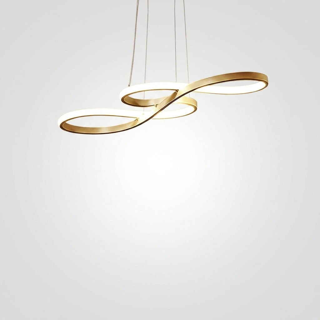 Suspension LED Forme Infini Noire Design Moderne - or 100CM Dimmable avec télécommande