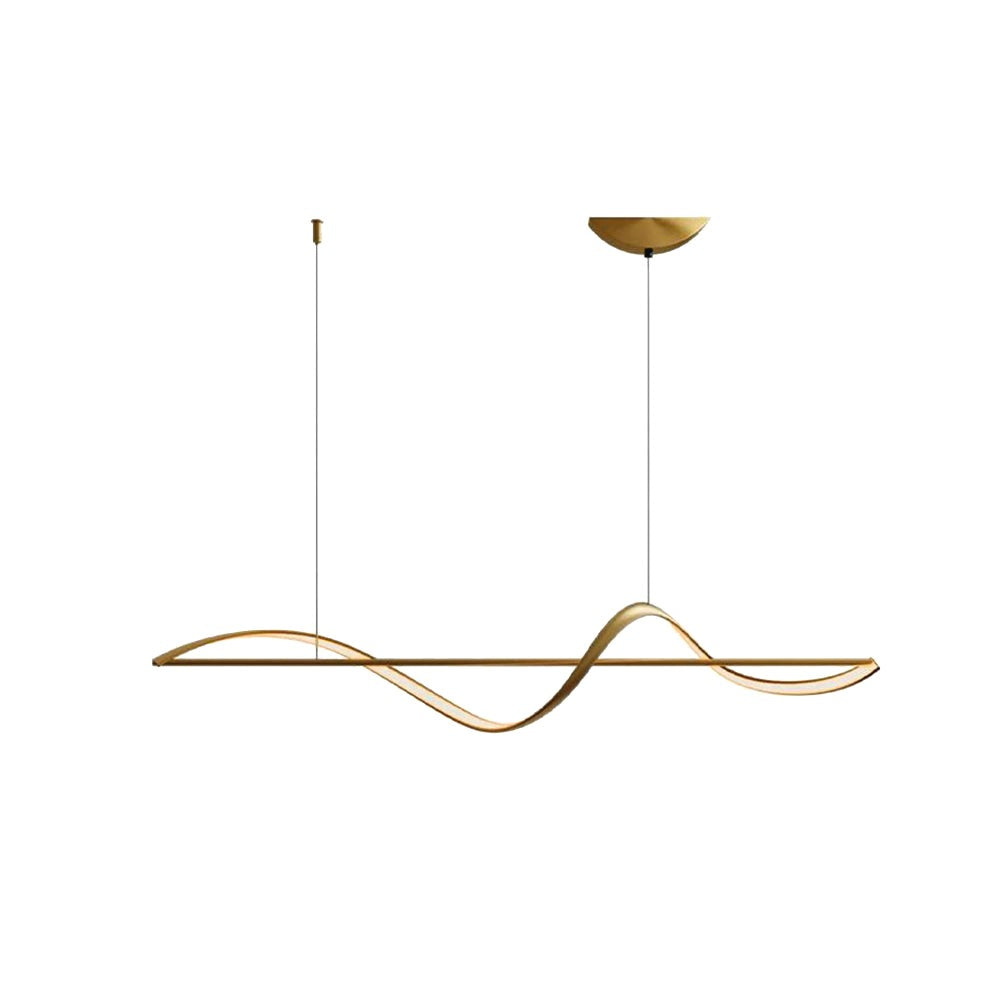 Suspension Linéaire Ondulée Design Moderne en Métal