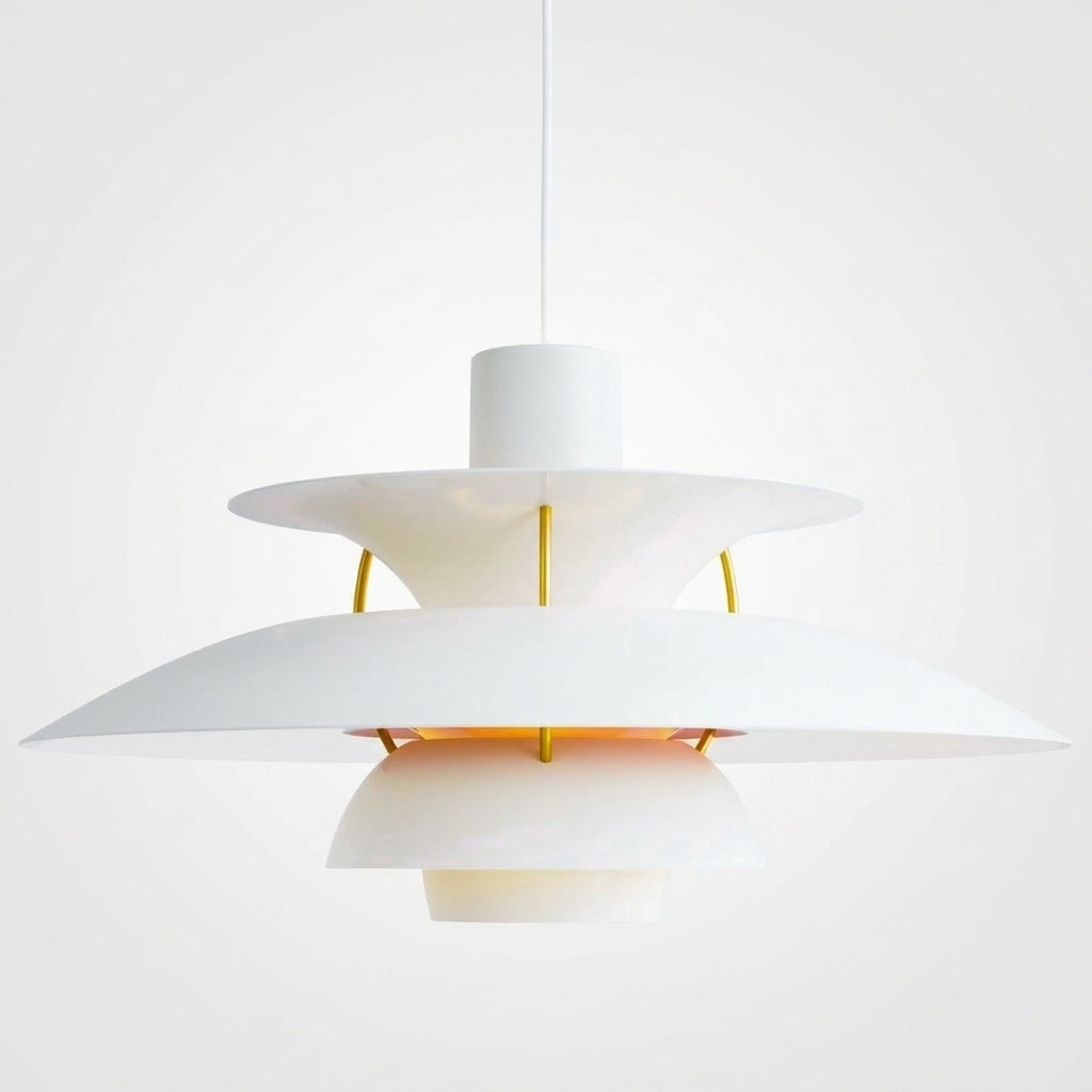 Suspension Macaron Métal Scandinave - Blanc moderne 50CM Blanc