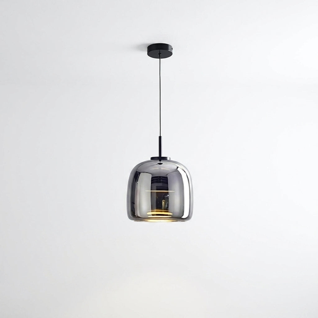 Suspension Moderne en Verre et Métal
