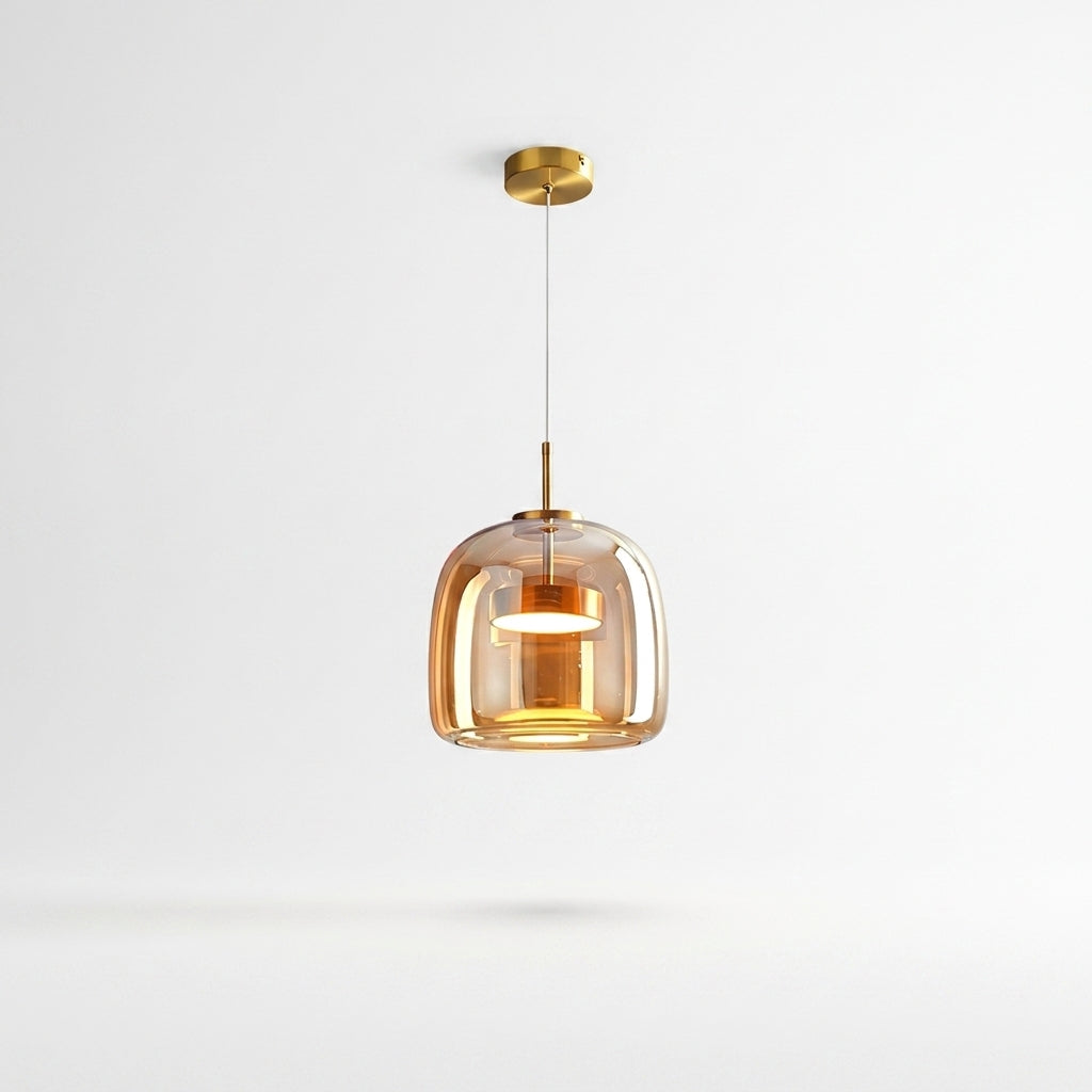 Suspension Moderne en Verre et Métal