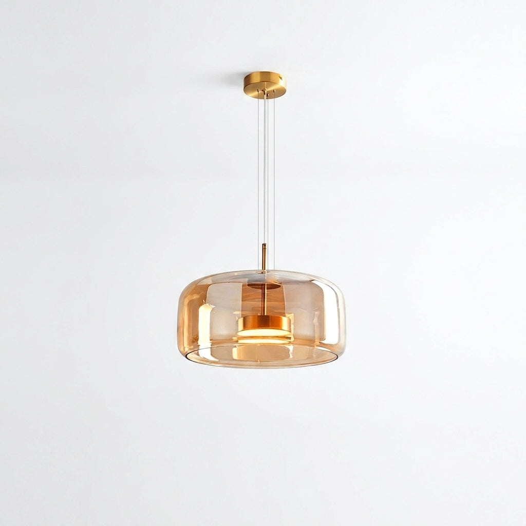 Suspension Moderne en Verre et Métal