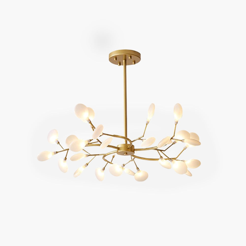Lustre suspension nordique branches métal noir et or vue principale