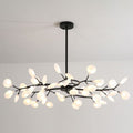 Dimensions lustre suspension branches nordique noir et or