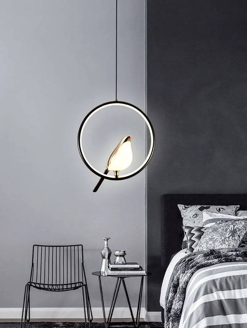 Suspension Oiseau en Métal à LED