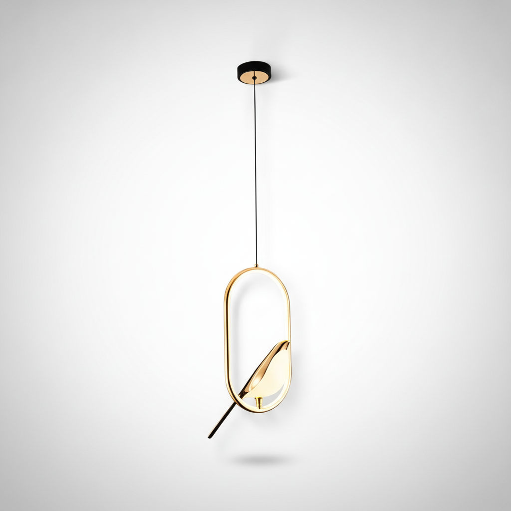 Suspension Oiseau en Métal à LED