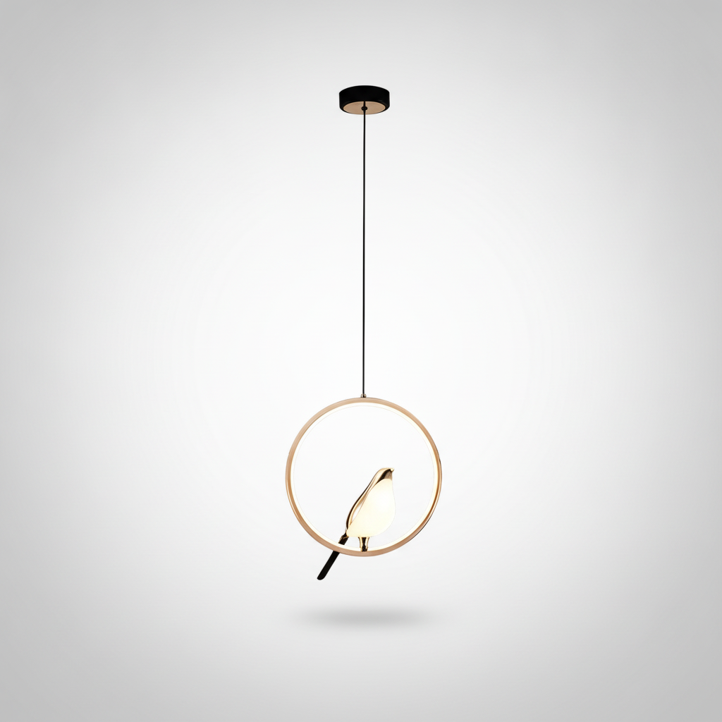 Suspension Oiseau en Métal à LED