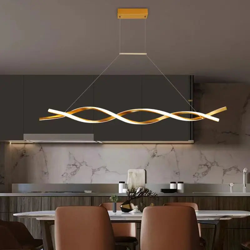 Suspension Ondulée en Aluminium Design Moderne Image