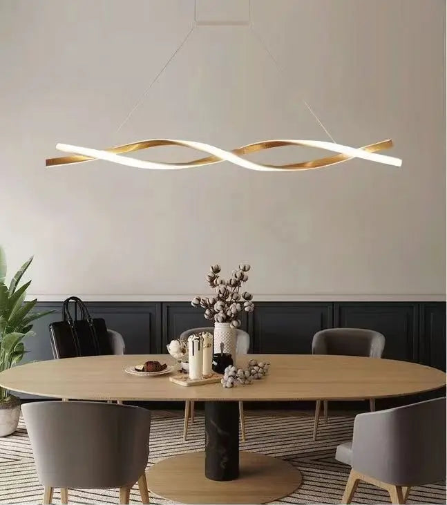Suspension Ondulée en Aluminium Design Moderne