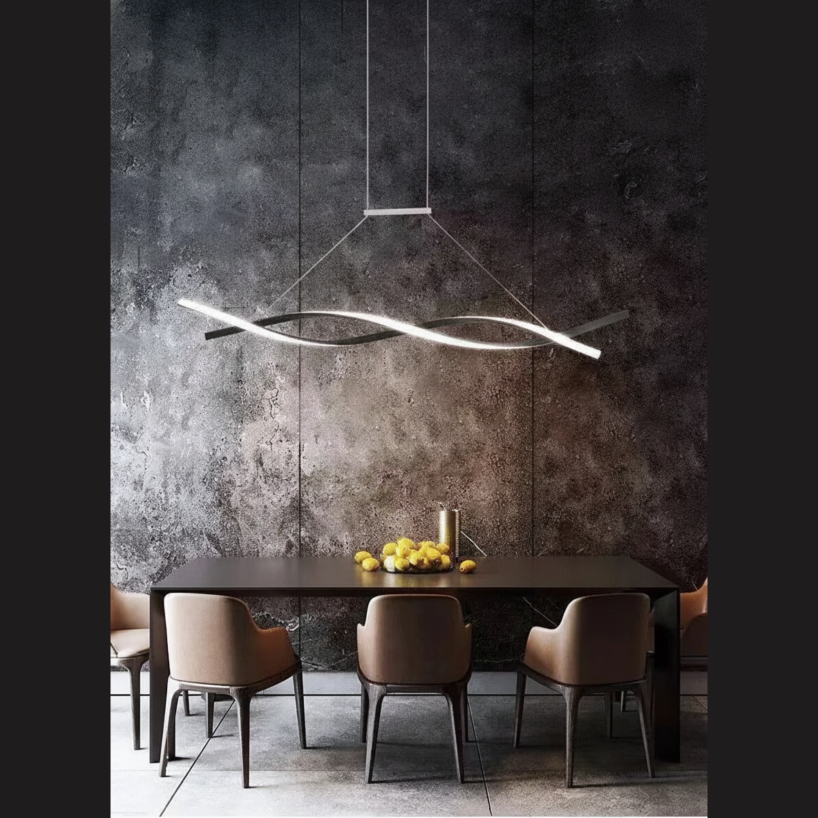 Suspension Ondulée en Aluminium Design Moderne
