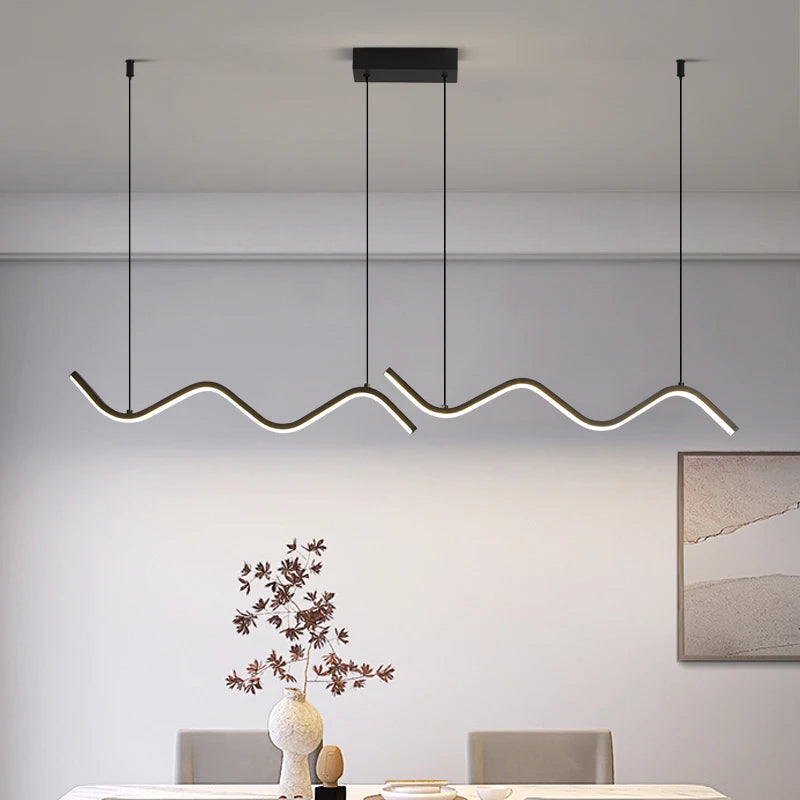 Suspension Ondulée en Aluminium Design Moderne