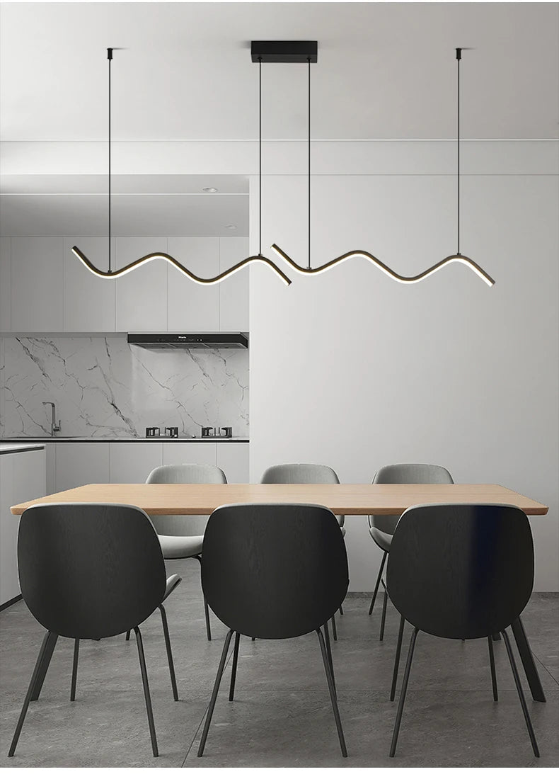 Suspension Ondulée en Aluminium Design Moderne
