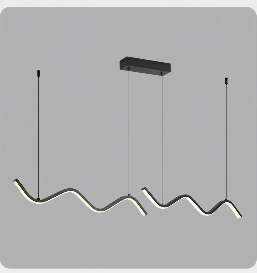 Suspension Ondulée en Aluminium Design Moderne