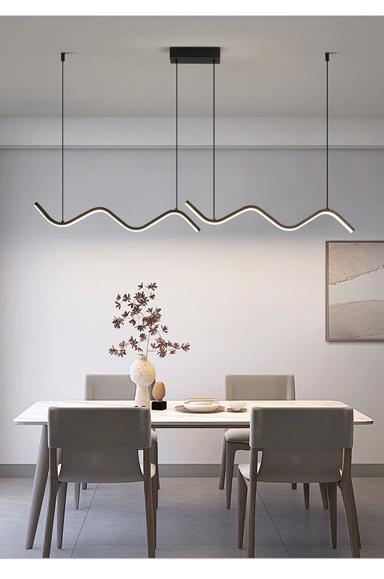 Suspension Ondulée en Aluminium Design Moderne