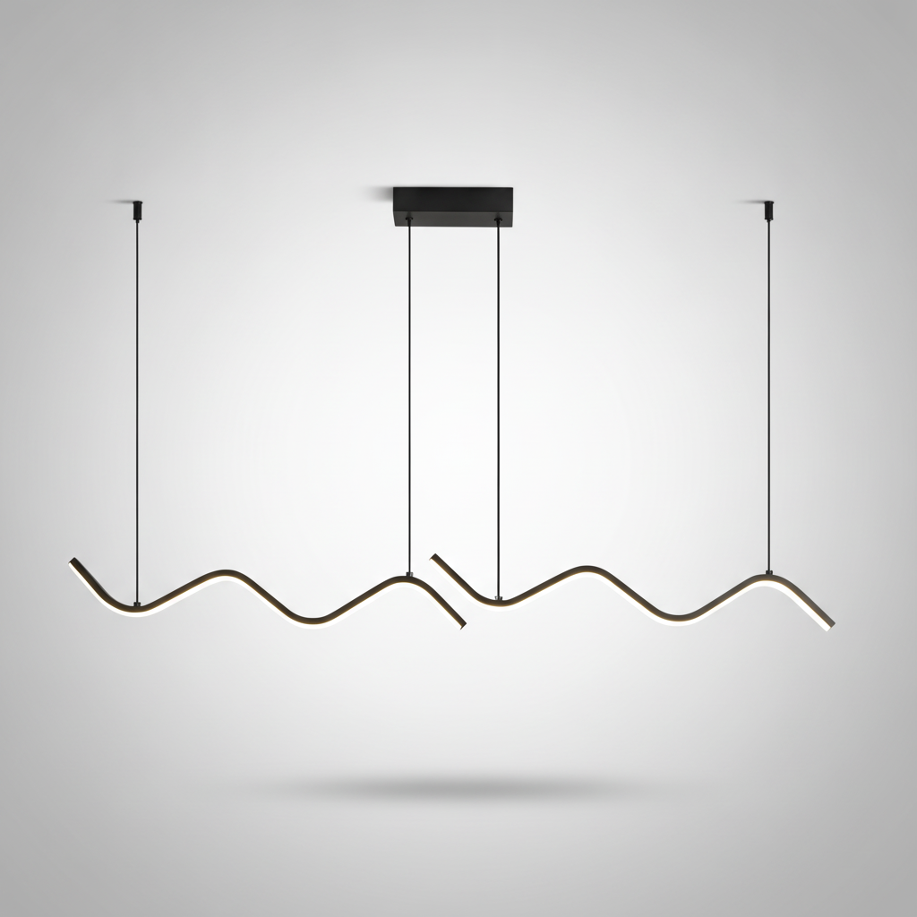 Suspension Ondulée en Aluminium Design Moderne