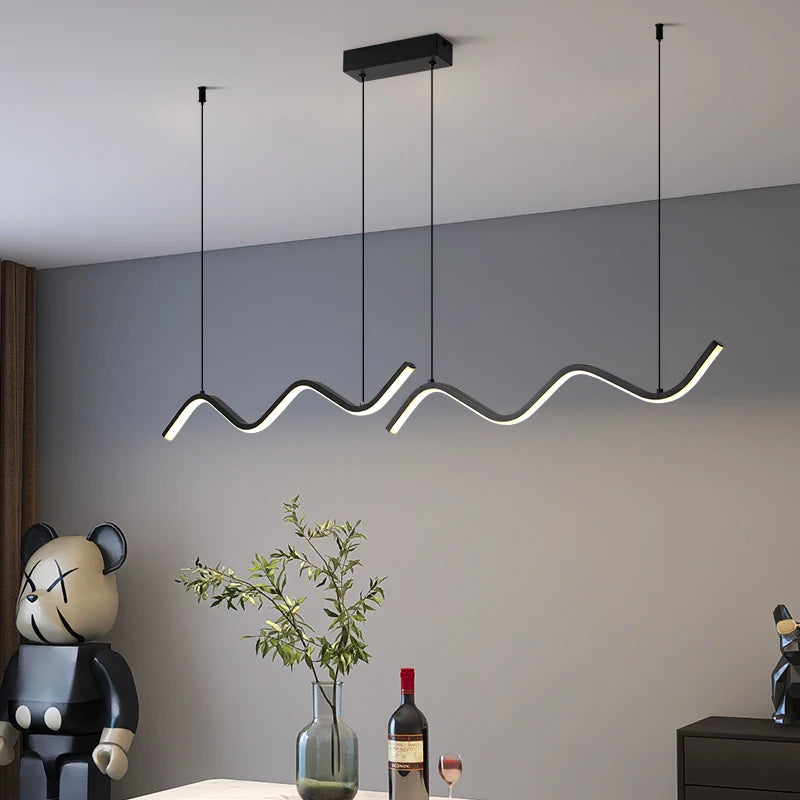 Suspension Ondulée en Aluminium Design Moderne