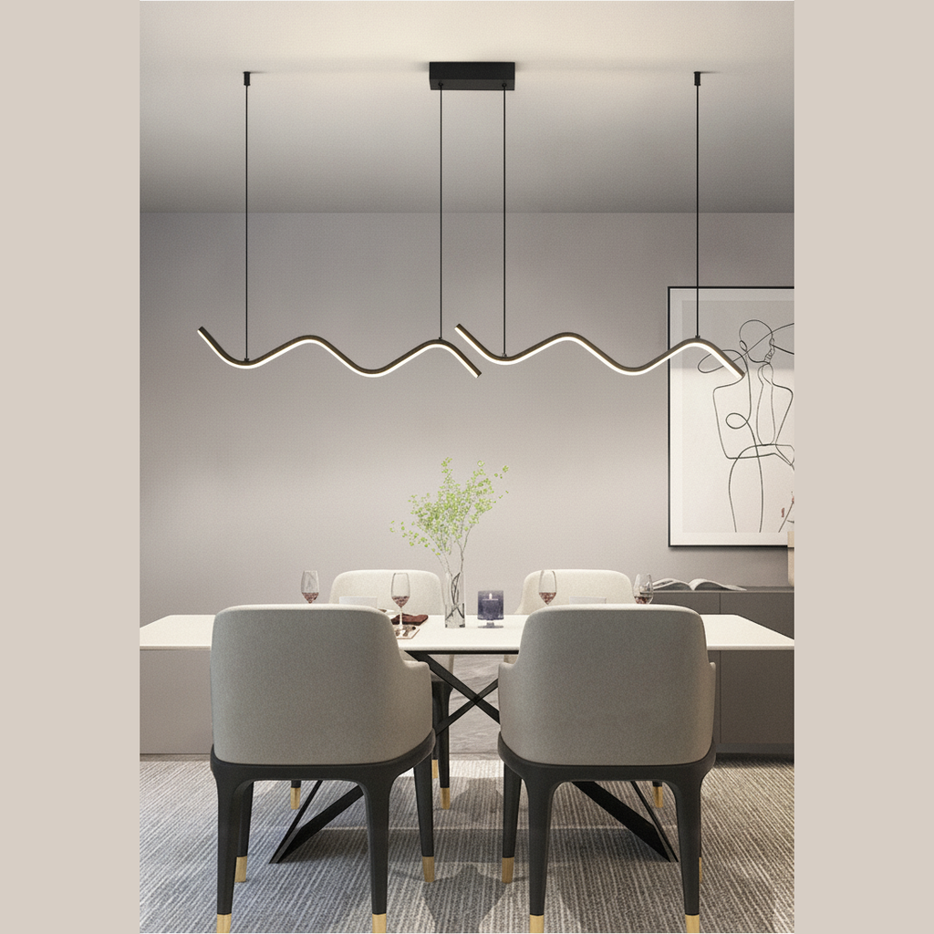 Suspension Ondulée en Aluminium Design Moderne